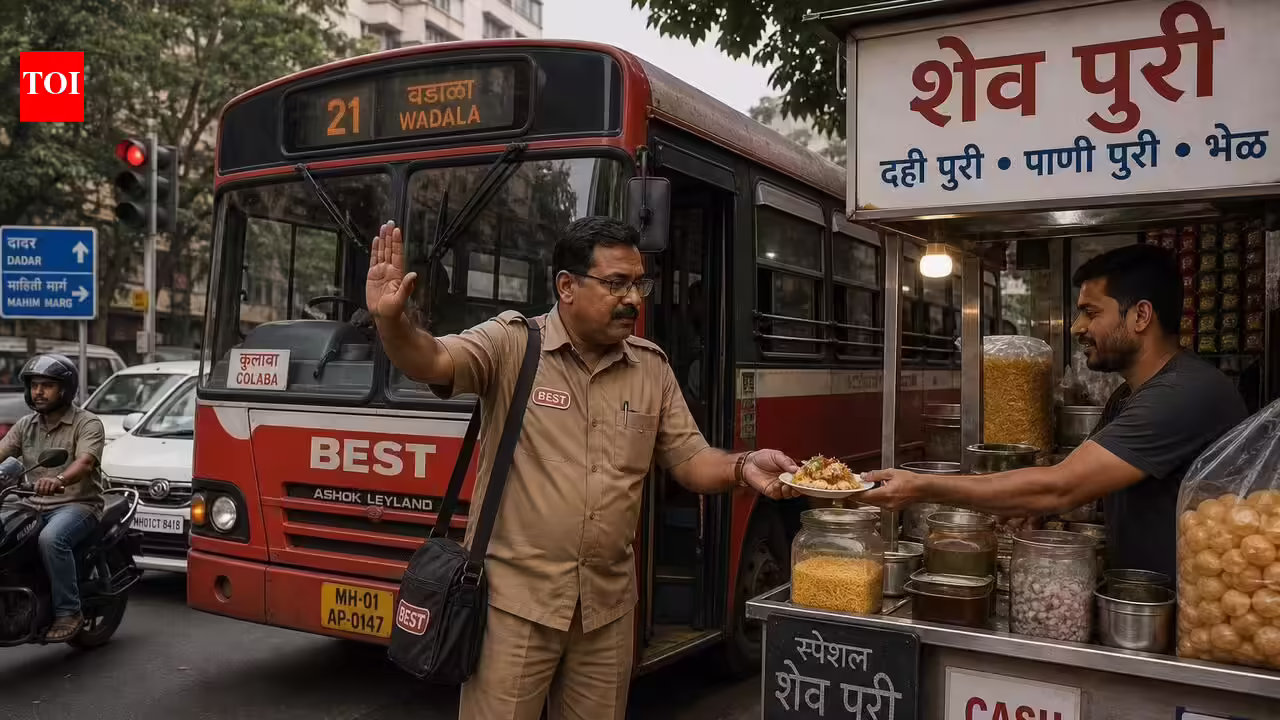 BEST Bus Driver Holds Up Traffic For 20 Minutes in Mulund to Buy Sev Puri | Mumbai News