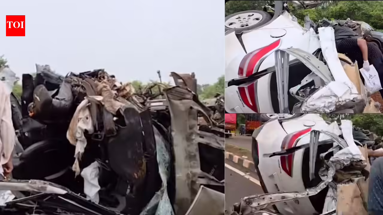 Family trip ends in tragedy as car hits parked dumper on Goa-Mumbai highway, 4 dead | Mumbai News