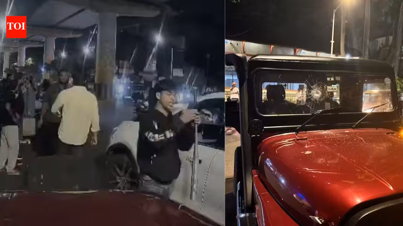 Overtake, chase, hockey sticks, baseball bats: Mumbai man attacked, car windows smashed in road rage | Mumbai News